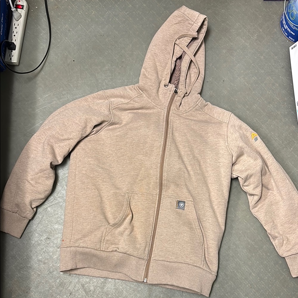 Ariat Tan Hooded Zip-Up Sweatshirt